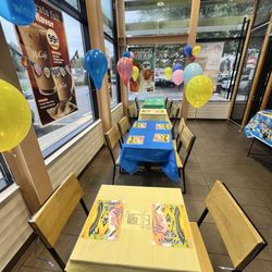 McDonald's - McDonald's provided tablecloths & balloons.