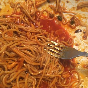 Szechuan House - Remains of the cold noodles; note the super spicy sauce pooled at the bottom. - Chinese Near Me - Hamilton, New Jersey Szechuan House - Remains of the cold noodles; note the super spicy sauce pooled at the bottom. - Chinese Near Me - Hamilton, New Jersey