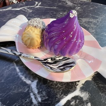 Kouklas Cafe - Red velvet cake (purple) - Bakeries Near Me - San Diego, California