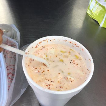 “El Original” Danny’s Tacos - Esquites (corn in a cup) the flavor was good but Idk why they put water it was like elote soup or something - Food Trucks Near Me