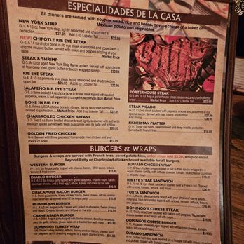 Los Domingos - Menu - Mexican Near Me - Barstow, California