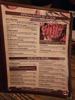 Menu photo 6 Los Domingos Barstow, CA
