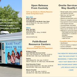 Reentry Resource Centers - Reentry Resource Center Brochure English Inside