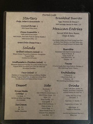 Menu photo 2 Portal Cafe Portal, AZ Menu photo 2 Portal Cafe Portal, AZ