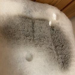 Hotel Alpina - Filter on the bathroom exhaust fan reveals a lack of maintenance