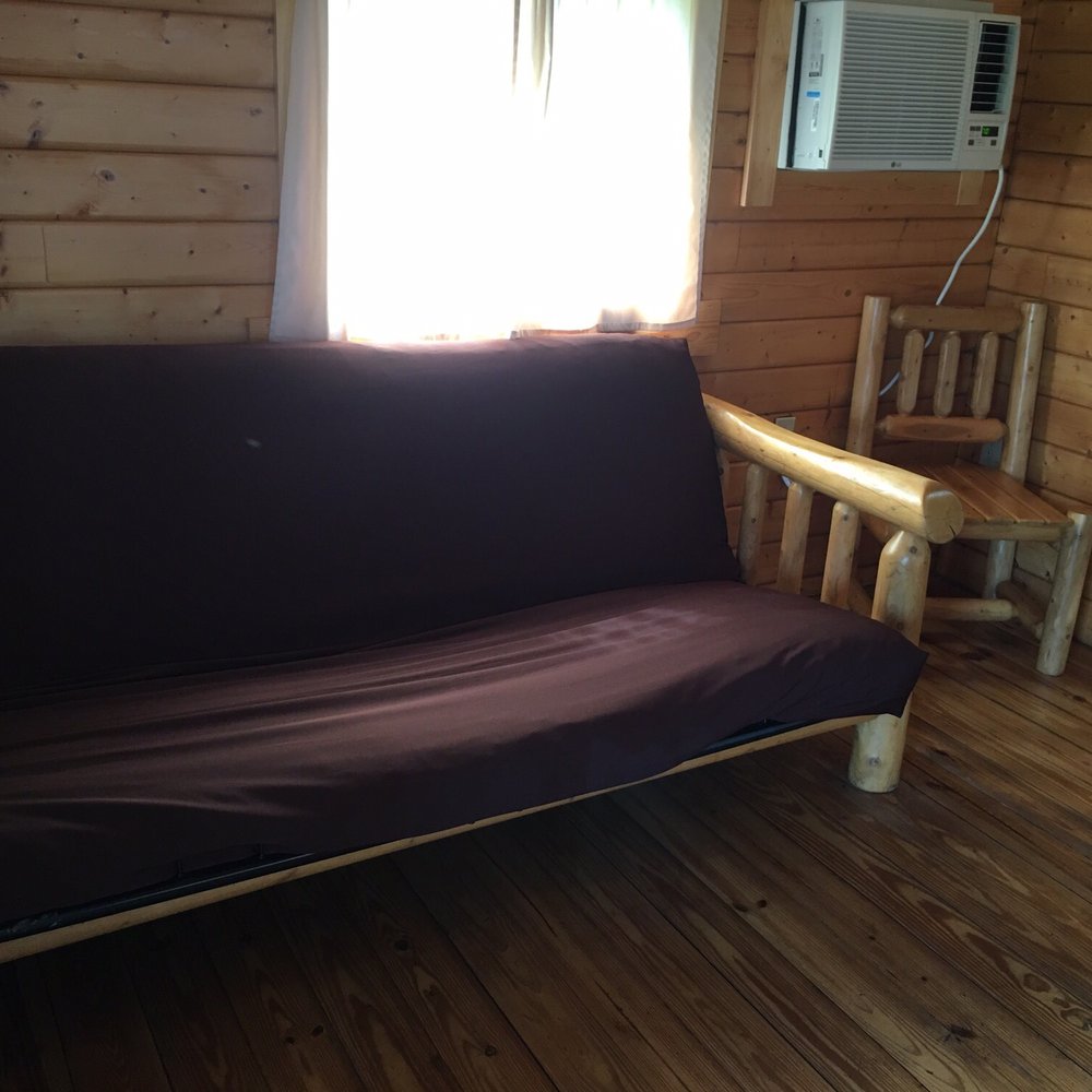 Perry KOA - Futon in the cabin - RV Parks Near Me - Perry, Florida
