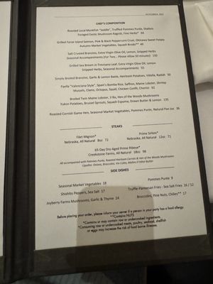 Menu photo 1 Ostra Boston, MA