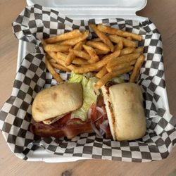 Whitchurch Bistro & Dessert - Chicken club sandwich, comes with fries (pictured) or home fries
