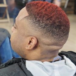 Bridge City Barbers - Medium bald fade . Added temporary hair-color for any special occasions or just to look your best