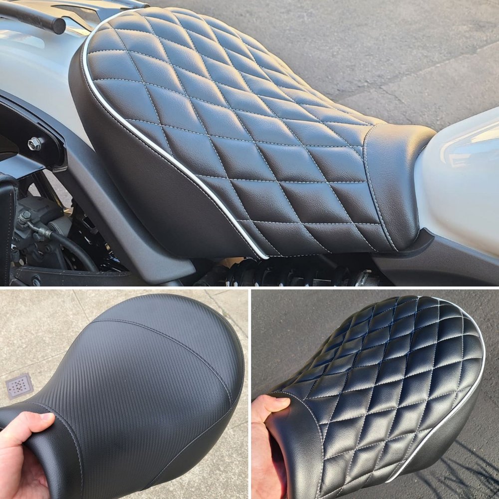Motorcycle Scooter Upholstery - Before and after of same day custom upholstery work! Incredible! - Auto Upholstery Near Me Motorcycle Scooter Upholstery - Before and after of same day custom upholstery work! Incredible! - Auto Upholstery Near Me