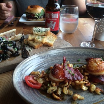 The Bison Restaurant - scallops, escargot, bison burger - Canadian (New) Near Me - Banff, Alberta The Bison Restaurant - scallops, escargot, bison burger - Canadian (New) Near Me - Banff, Alberta