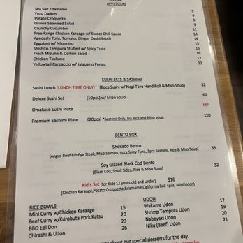 Osawa Shabu Shabu & Sushi - Menu - Japanese Near Me - Pasadena, California