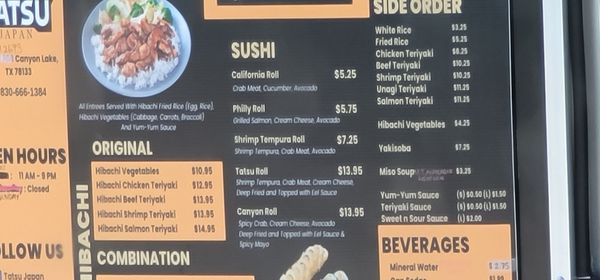 Menu photo 3 Tatsu Japan Canyon Lake, TX Menu photo 3 Tatsu Japan Canyon Lake, TX