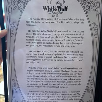 White Wolf Cafe - The story. - New American Near Me - Orlando, Florida