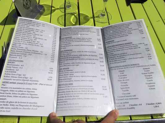 Menu photo 1 Les Fregates Veulettes Sur Mer, 76 Menu photo 1 Les Fregates Veulettes Sur Mer, 76