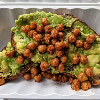 Dahlia Bakery - Avocado Toast with Fried Chick Peas - Bakeries Near Me - Seattle, Washington Dahlia Bakery - Avocado Toast with Fried Chick Peas - Bakeries Near Me - Seattle, Washington