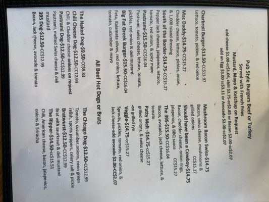Menu photo 1 Big Jim's 395 Grill Vista, CA