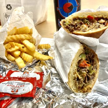 Manhattan Deli - Philly Cheesesteak combo - Burgers Near Me - Fresno, California Manhattan Deli - Philly Cheesesteak combo - Burgers Near Me - Fresno, California