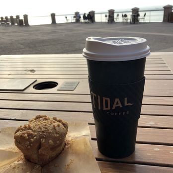 Tidal Coffee - Gluten free coffee cake muffin and the Steinbeck Roast - Cafes Near Me - Monterey, California