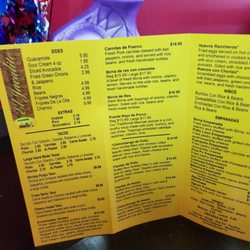 El Jacalito Mexican Restaurant - Other half of the Menu