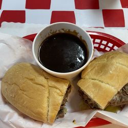 French Dip with Gravy (??) instead of au jus. French Dip was good but gravy was unusual and very salty.