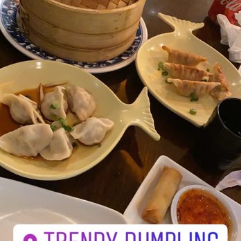 Trendy Dumpling - Egg roll, Pork Dumpling Pan Fried, pork dumpling steamed - Noodles Near Me - Houston, Texas Trendy Dumpling - Egg roll, Pork Dumpling Pan Fried, pork dumpling steamed - Noodles Near Me - Houston, Texas