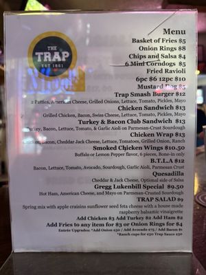 Menu photo 3 The Trap Sacramento, CA