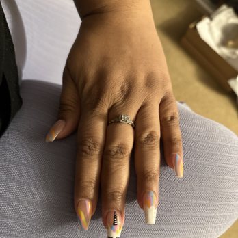 Allure Nails Spa - Freehand unicorn  nail set - Nail Salons Near Me - Annapolis, Maryland