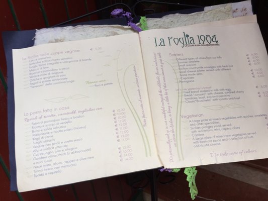 Menu photo 2 La Foglia Siracusa, SR Menu photo 2 La Foglia Siracusa, SR