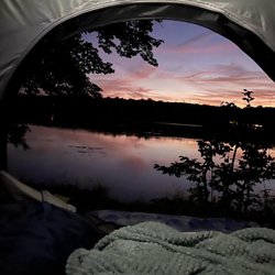 Keen Lake Camping & Cottage Resort - View from the tent -