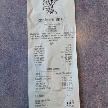 Fosters Freeze - Burgers Near Me - Hollister, California