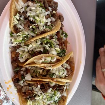 Sabrosada - 2 beef and 2 pork mini tacos. Pretty good size for mini - Mexican Near Me - Anaheim, California Sabrosada - 2 beef and 2 pork mini tacos. Pretty good size for mini - Mexican Near Me - Anaheim, California