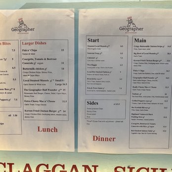 The Geographer - All menus - Seafood Near Me - Fort William, HLD The Geographer - All menus - Seafood Near Me - Fort William, HLD