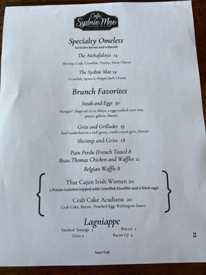 Menu photo 5 Cafe Sydnie Mae Breaux Bridge, LA Menu photo 5 Cafe Sydnie Mae Breaux Bridge, LA