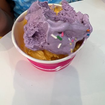 Cup N Cone - Ube and mango ice cream with free toppings. So creamy!! - Ice Cream & Frozen Yogurt Near Me - Sunnyvale, California Cup N Cone - Ube and mango ice cream with free toppings. So creamy!! - Ice Cream & Frozen Yogurt Near Me - Sunnyvale, California