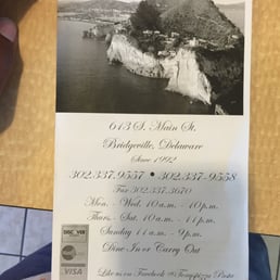 Front of menu. Front of menu.