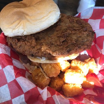 MG's - Chicken Fried Steak Sandwich ~ It's huge!! - Burgers Near Me - Sherman, Texas MG's - Chicken Fried Steak Sandwich ~ It's huge!! - Burgers Near Me - Sherman, Texas