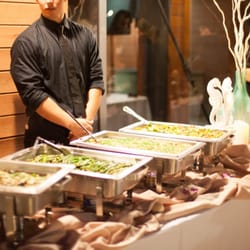 Beautiful dinner buffet for our Oct. 4, 2014 Wedding at the Ocean Institute