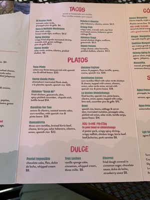 Menu photo 7 La Vecina Taqueria Newport, RI
