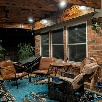Patios By Design - Our comfortable and beautiful outdoors at night - Patio Coverings Near Me - Fort Worth, Texas