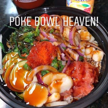 Hawaii Grill & Sushi - Poke bowl. Spicy tuna. Salmon and scallops. With eel sauce. - Sushi Bars Near Me - Saint Cloud, Florida