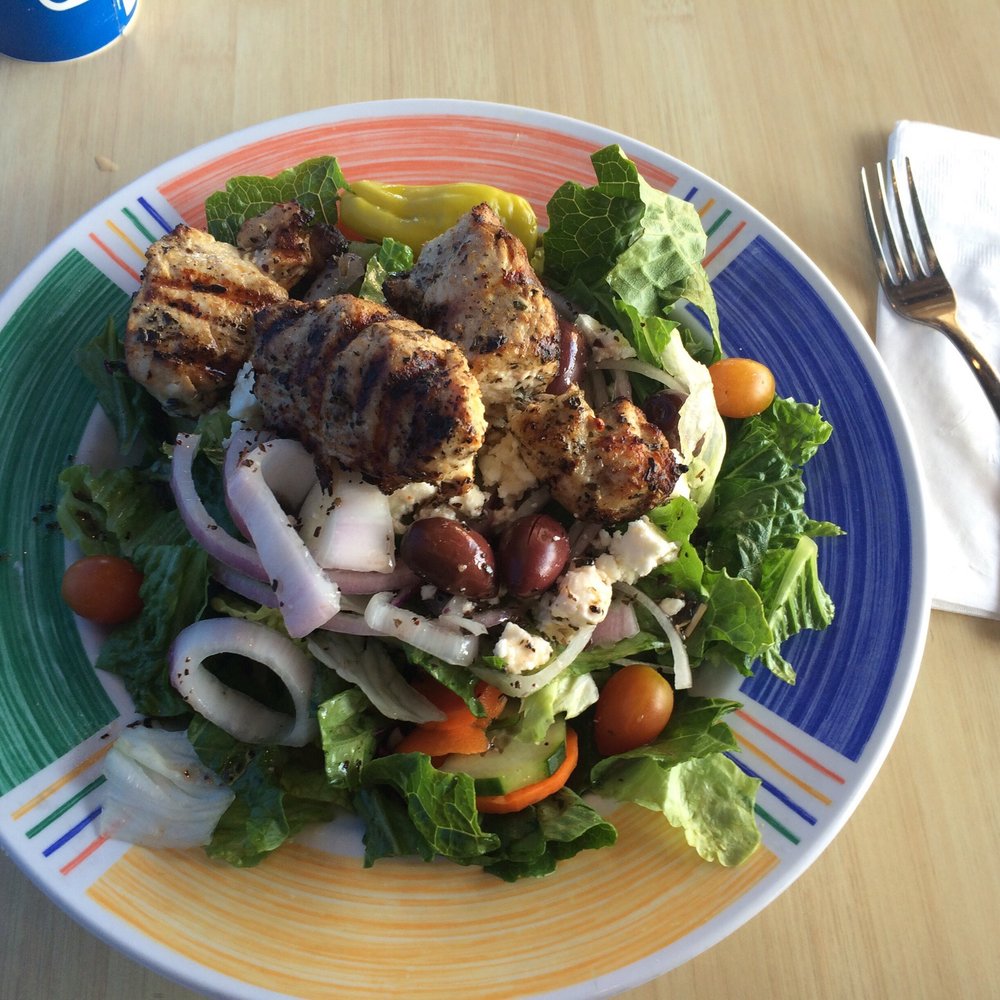 Pappoule's - Large Greek salad add chicken - Greek Near Me - Tucson, Arizona Pappoule's - Large Greek salad add chicken - Greek Near Me - Tucson, Arizona