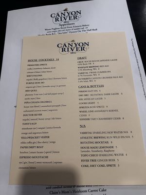 Menu photo 1 Canyon River Grill Ellensburg, WA