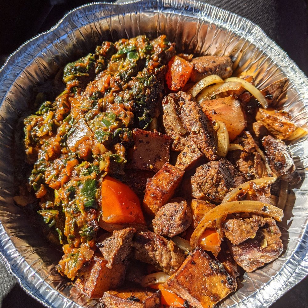 Safia Restaurant - Beef and chapati (comes with a side of spinach and potatoes) - Canadian (New) Near Me - Ottawa, Ontario Safia Restaurant - Beef and chapati (comes with a side of spinach and potatoes) - Canadian (New) Near Me - Ottawa, Ontario