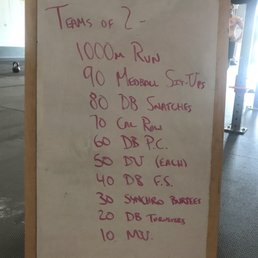 Saturday partner WOD
