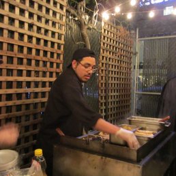 getting the grill ready