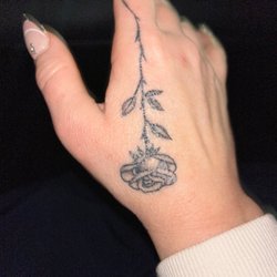 Maritime Tattoo - Rose done with single needle by Ron