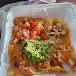Fajita chicken nachos Expected queso and more chips/fajita chicken for $11 (like any other decent Mexican restaurant)