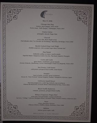 Menu photo 1 Alinea Chicago, IL