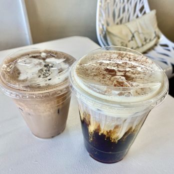 Elevated Coffee & Confections - Non caffeinated cookies and cream drink with elevated pumpkin cold brew - Coffee & Tea Near Me - Lemon Grove, California